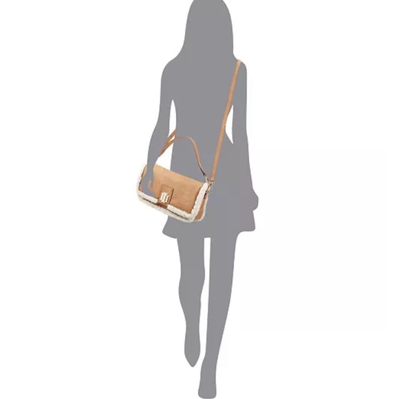 NWT INC International Concepts Edenne Faux Fur Suede Shoulder Bag Purse - Picture 3 of 4